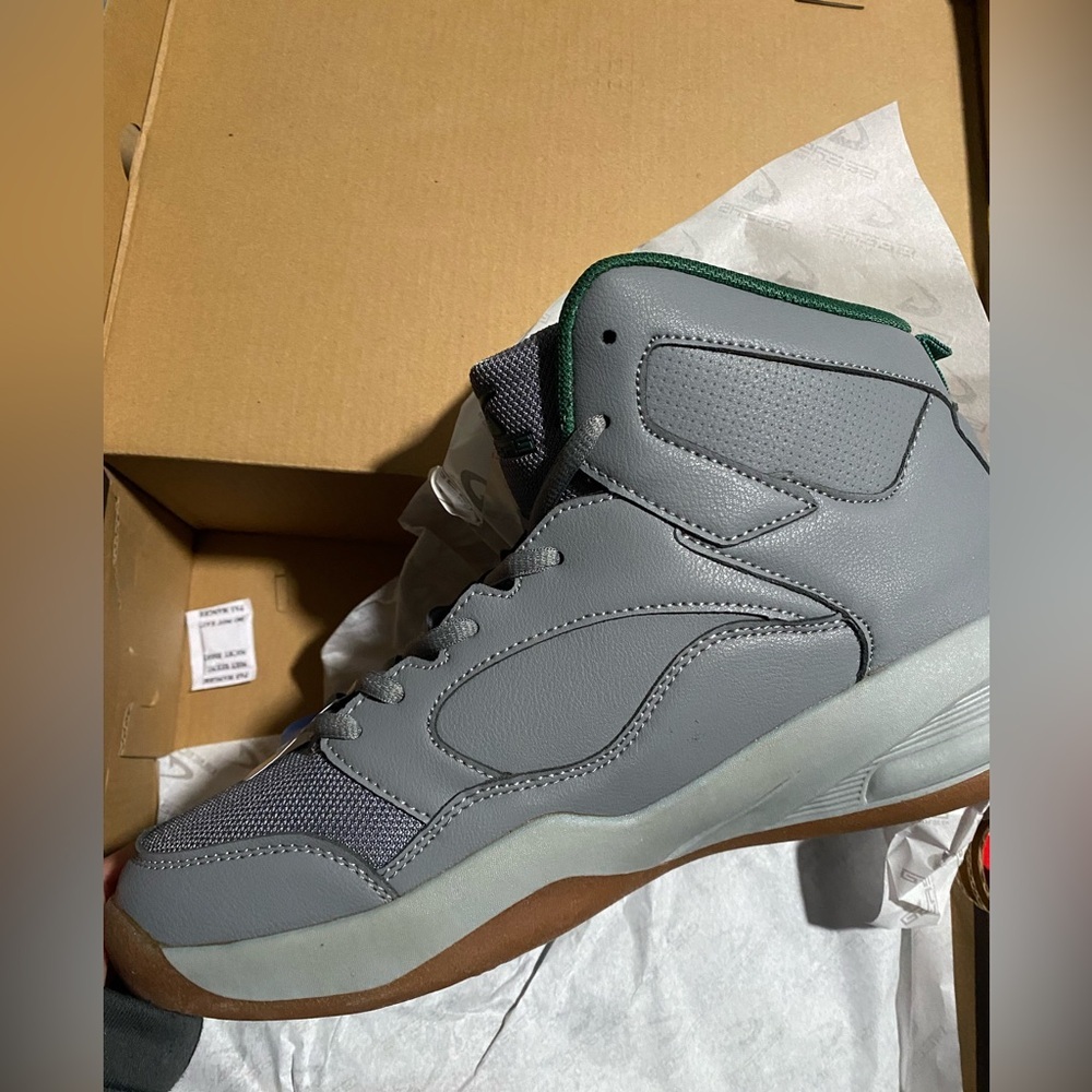 Gray High-Top Men's Sneakers